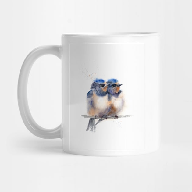 Couple of Barn Swallow birds by PaintsPassion